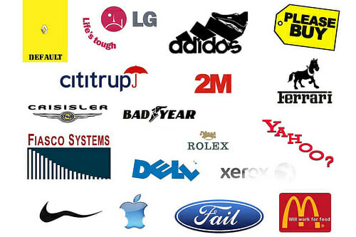 10 big brands with ridiculously similar logos